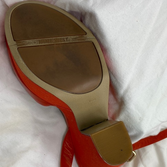 Vibrant Red Platform Heels - Picture 3 of 5